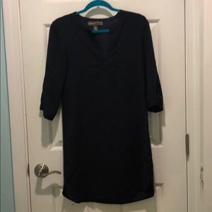 3/4 sleeve blue dress